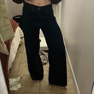 Women's DL1961 size 26, Hepburn indigo Wide-Leg Jeans